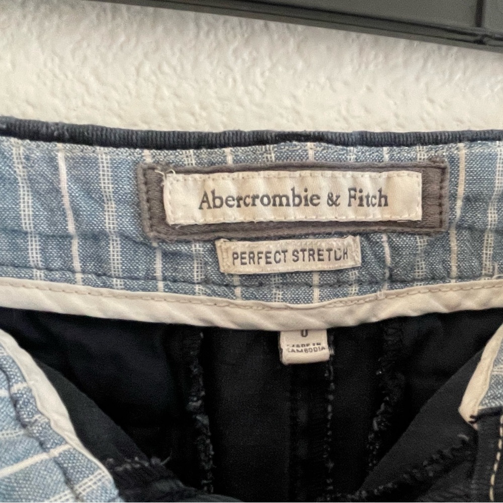 Abercrombie & Fitch Blue cotton Shorts Low-Rise Casual - Picture 3 of 3